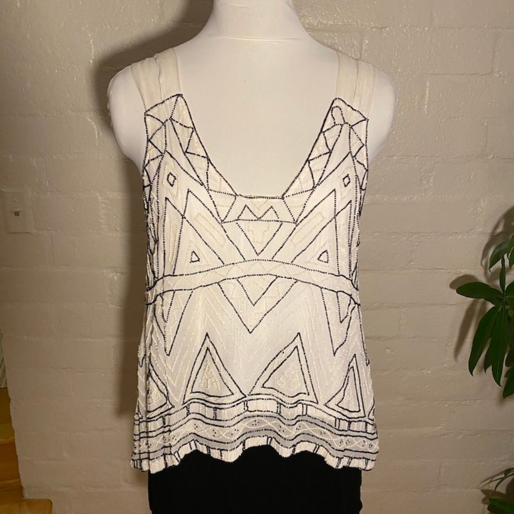 Beaded silk top